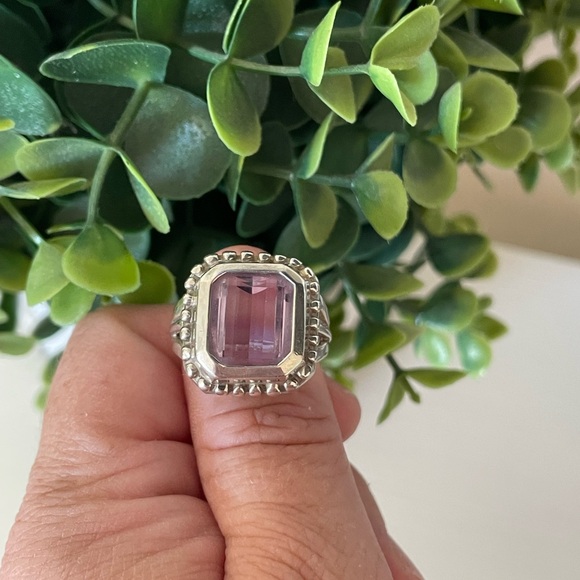 Large Amethyst 925 Sterling Silver Chateau d Argent. David Segal By QVC ring 9 - Picture 2 of 8